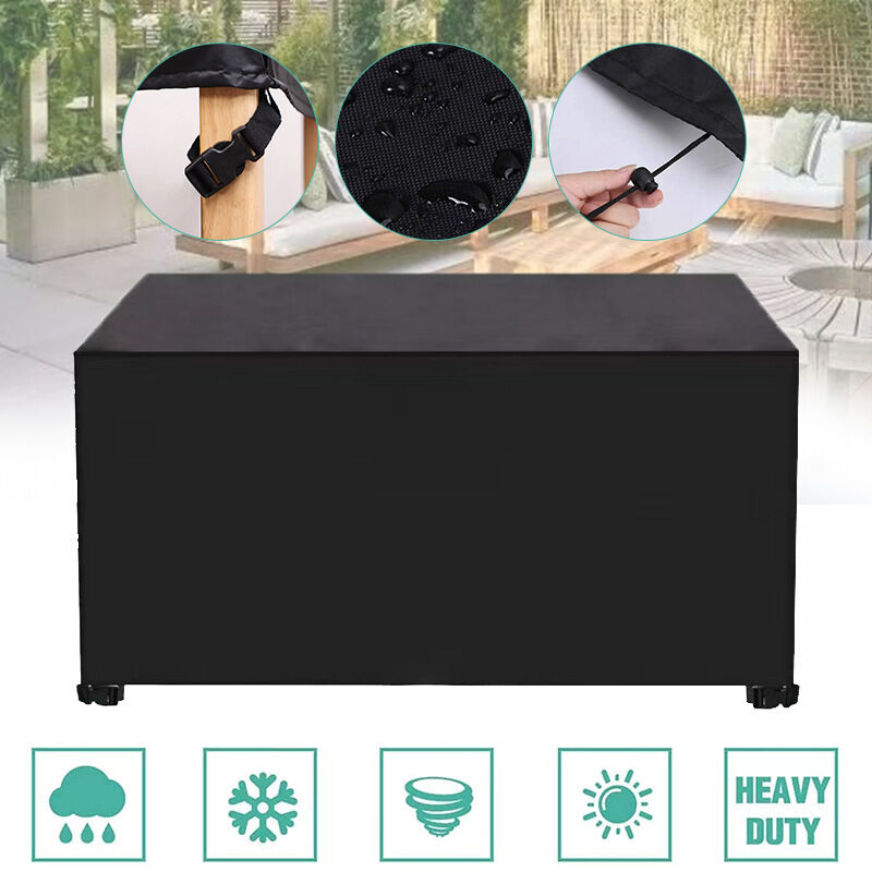Housse de mobilier de jardin, housse de table de jardin imperméable en tissu Oxford 420D très durable, housse de protection uv froide et coupe-vent