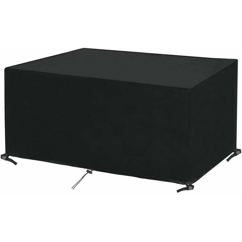 Housse de salon de jardin rectangulaire, imperméable et résistante à l'hiver Housse de table de jardin en tissu Oxford, bâche Housse de protection