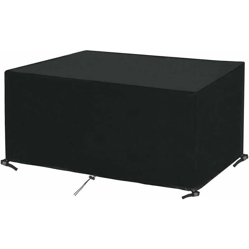 Housse de mobilier de jardin rectangulaire, housse de table de jardin en tissu Oxford imperméable et résistant à l'hiver, bache Housse de protection