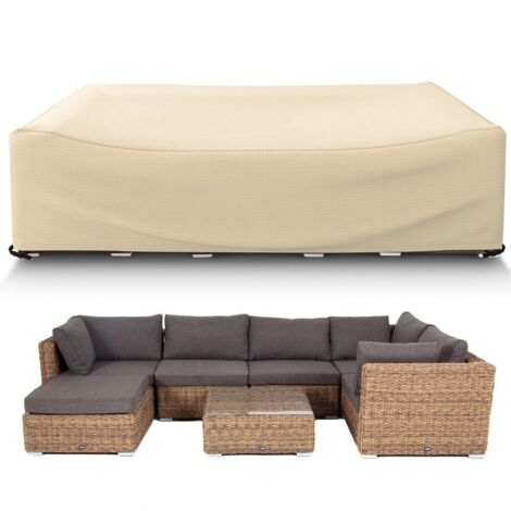 Housse de mobilier de jardin robuste, Étanche, Protection pour ensemble de canapé d’angle