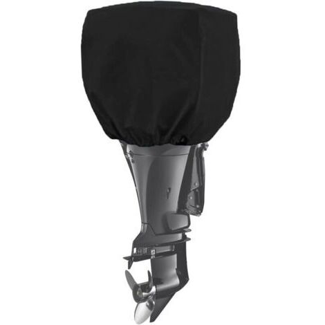 Housse De Moteur Hors-Bord Couverture De Moteur De Bateau Housse De Protection En Tissu Oxford 210d Étanche Demi-Couverture De Moteur Hors-Bord Pour Moteurs Jusqu'à 74x46x58cm(100-150hp) Noir-RAPANDA