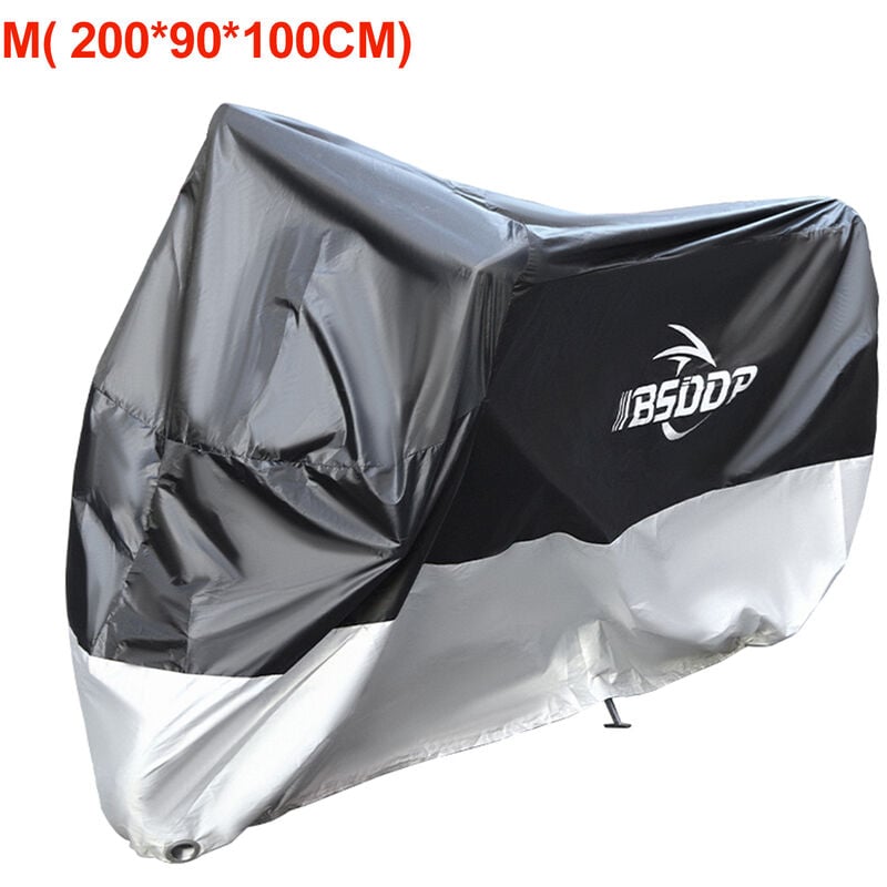 Housse De Moto 200 * 90 * 100 Avec Trou De Serrure, Etanche, Anti-Poussiere Et Ecran Solaire, Taille M