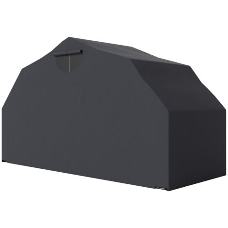 Housse de moto pliable pour moto d’extérieur Imperméable Winterproof XXL 345cmx135cmx191cm Noir