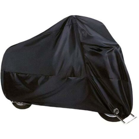 Housse de moto universelle avec protection UV, housse de moto tout-terrain en polyester imperméable (265 x 105 x 125 cm)