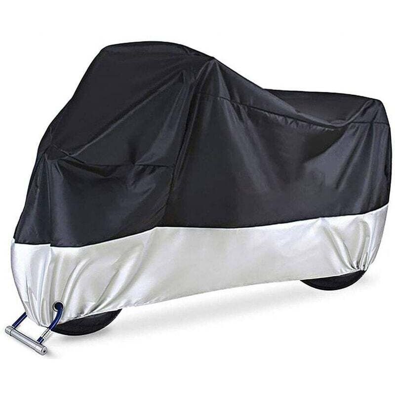 Housse de moto universelle toutes saisons 210D Oxford Housses de moto étanches avec trous de verrouillage de remplacement pour Honda Suzuki Kawasaki