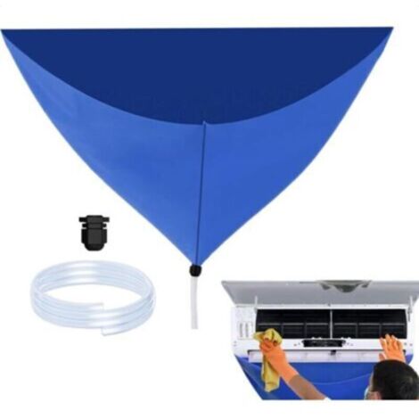Housse de Nettoyage Climatiseur Split - Kit Sac Étanche Réutilisable avec Tuyau - Protection Murale Climatization Maison