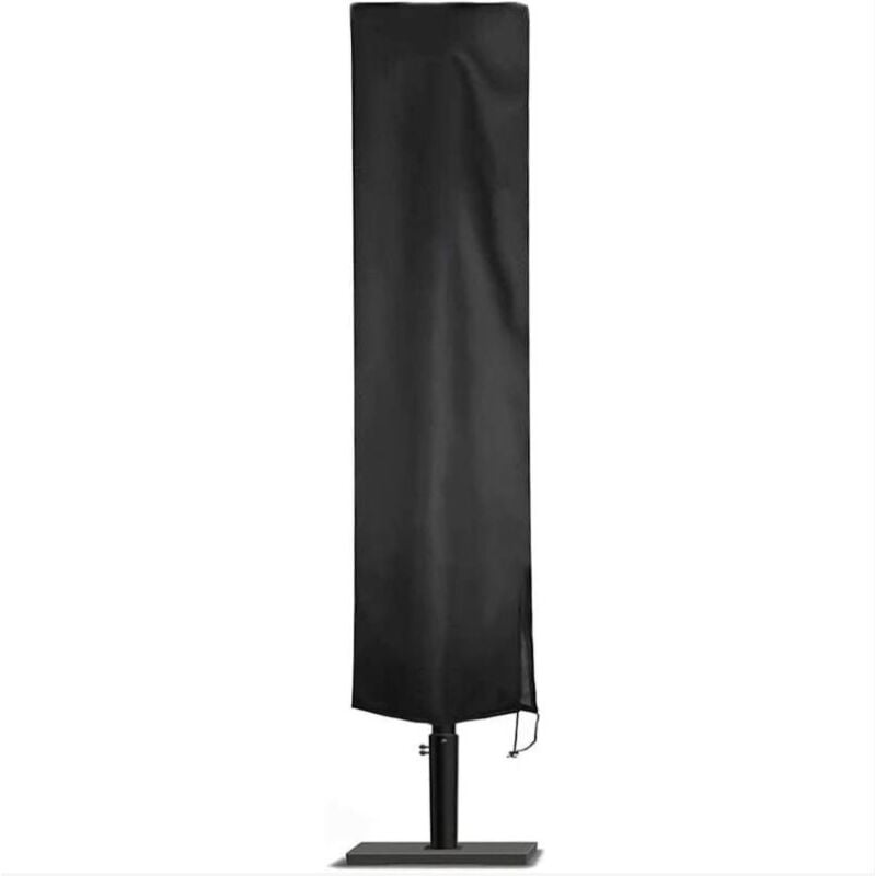 Fitags - Housse de parasol, 210D Oxford étanche (240x57x57cm) Noir-1pc
