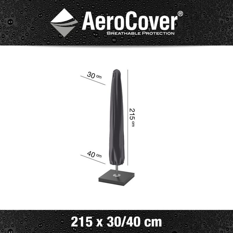 Copertura Per Ombrellone Da Giardino 7984 Ø30-40x215 Aerocover Antracite Homms