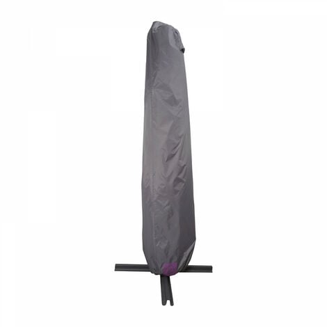 Housse de parasol déporté 230 x 45 cm gris - Gris
