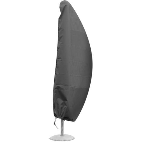 Housse de parasol déporté en polyester 220g/m² – Hauteur 185 cm – Diamètre 40 cm – Traitement anti UV et imperméable – Cordon et œillets – Green Club
