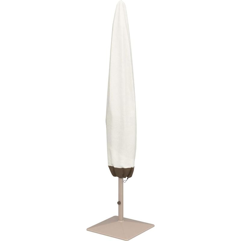 Housse de parasol d'extérieur, beige/blanc, 17,8 x 58,4 x 193 cm