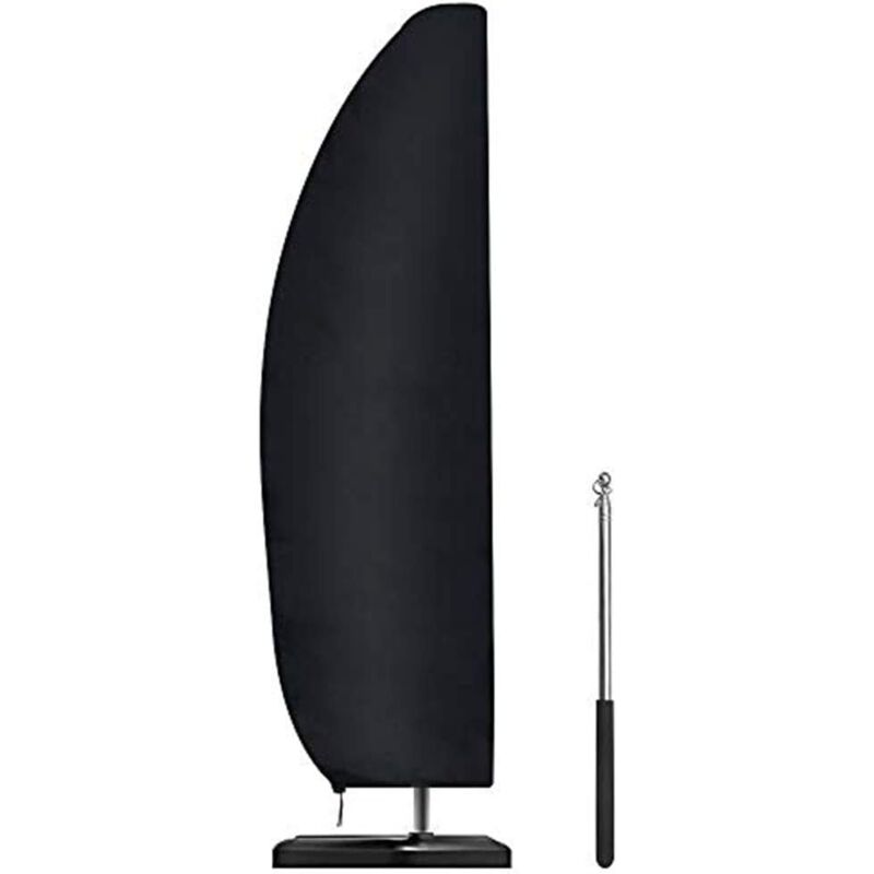 Cyslmuk - Housse de parasol imperméable avec mât, housse de parasol déporté, grande housse de parasol de jardin robuste, housse de parasol banane