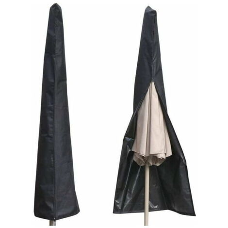 Housse de parasol,Housse imperméable à fermeture éclair pour parasol de Patio, résistante aux UV, convient aux parapluies de 6 à 11 pieds, auvent de Patio, jardin extérieur - RWHousse de parasol