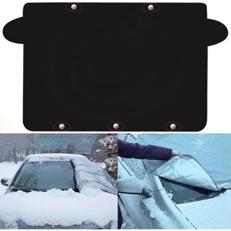 Housse de Pare-Brise Anti-Gel et Neige,Couverture Hiver Magnétique pour Auto Bache Pliable Renforcée pour Intempéries Soleil Pluie Givre Glace
