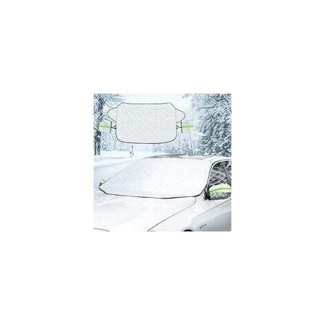 Housse de pare-brise Housse de pare-brise de voiture Fixation magnétique  Housse de voiture amovible pliable pour neige, glace, gel, poussière,  soleil (189 x 120 cm) 