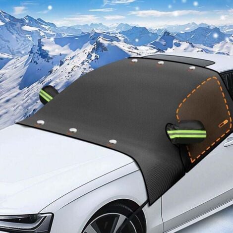 XVX Housse de pare-brise magnétique pour voiture, grande housse de protection pour rétroviseur latéral, protection hivernale contre le vent, la neige, la poussière, le gel et le soleil – 210 x 145 cm