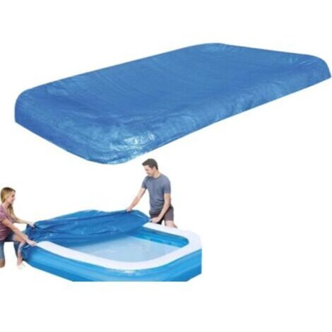 Housse de piscine gonflable imperméable anti-poussière avec cordon – Bâche pliable pour spa, hiver, jardin et bord de piscine