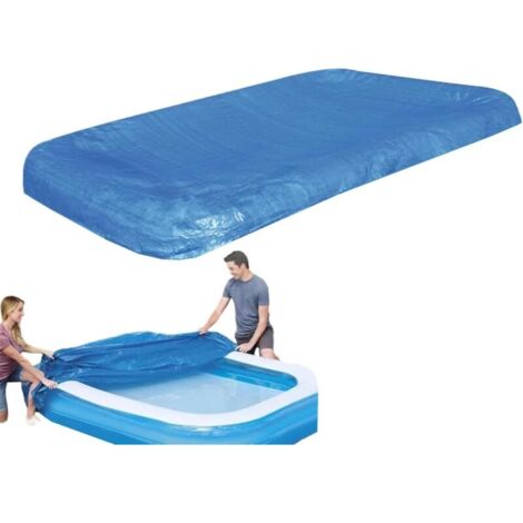 Housse De Piscine Gonflable,Couverture de Piscine,Bâche Pliable Imperméable Anti-Poussière avec Cordon pour Spa, Hiver, Extérieur, Jardin et Bord de Piscine