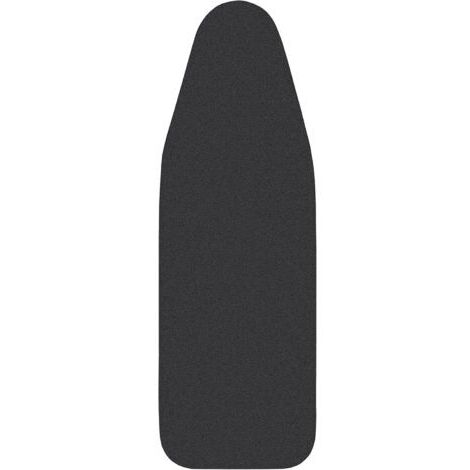 Housse de planche à repasser 148x55 cm, housse de planche à repasser très grande taille, surface en 100 % coton, rembourrage épais, facile à mettre et anti-brûlure, couleur noire