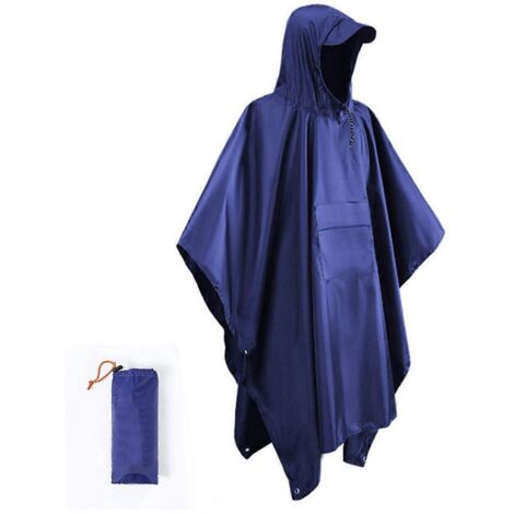 Housse de pluie pour moto, camping, randonnée, voyage, vêtements de pluie, tente bleue