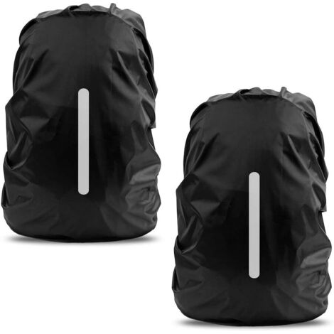 Housse de pluie réfléchissante imperméable 2pcs pour sac à dos, XS, 10-17L,