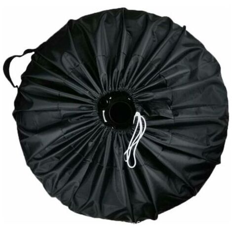 Housse de pneu de secours en tissu Oxford noir - Housse de pneu de secours universelle étanche et anti-UV pour camping-car, bateau, remorque 65537cm