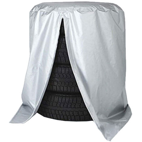 Housse de pneu universelle (85 x 120 cm, argent, 210D), housse de protection pour pneu, sac à pneu