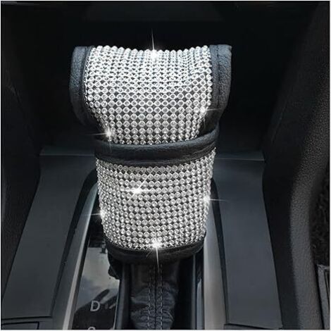 Housse de pommeau de levier de vitesse automatique, housse de levier de vitesse avec paillettes de cristal, protection de pommeau de vitesse de voiture, accessoire de décoration universel pour véhicul