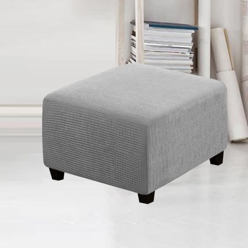 Housse de Pouf carrée Housse de ottomane Extensible Housse de Tabouret de Rangement Pliant carré Housse de Repose-Pieds ,