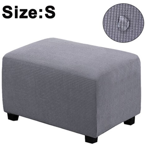 Housse de pouf extensible facile à vivre tabouret de rangement pliant protecteur de meubles housse Rectangle souple avec fond élastique