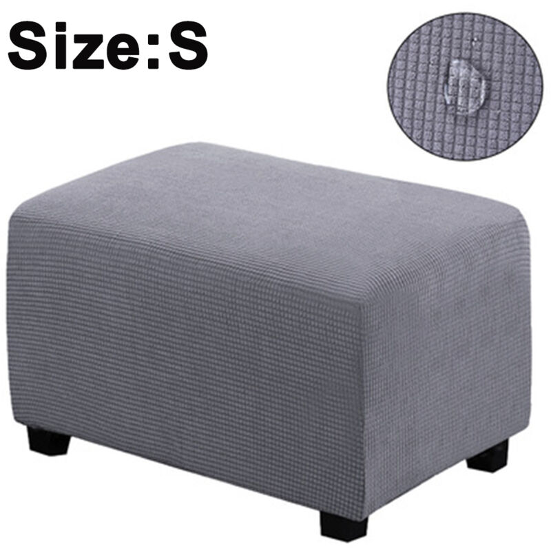 Housse de pouf extensible facile à vivre tabouret de rangement pliant protecteur de meubles housse Rectangle souple avec fond élastique