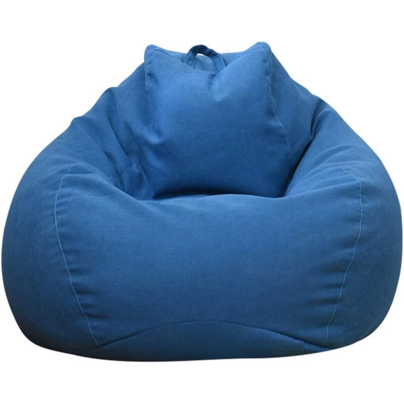 Housse Pouf Poire (Sans Remplissage), Salon/Intérieur/Extérieur, Bleu, Adulte/Enfant, L(90x80cm)