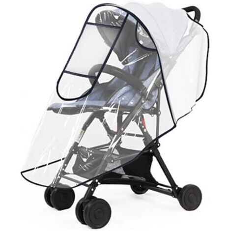 Housse de poussette universelle transparente pour bébé, imperméable et résistante aux intempéries