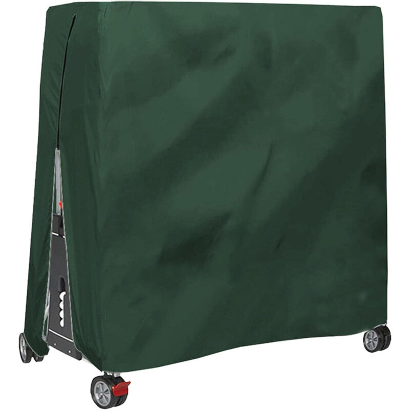 Shining House - Housse de protection 210D étanche pour table de ping-pong pour intérieur et extérieur - Vert, 65x28x73in/ 165x70x185cm
