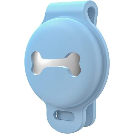 Housse de protection anti-perte en silicone pour chien et chat (bleu clair)