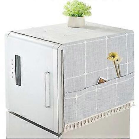 Housse de protection anti-poussière avec sacs de rangement (gris quadrillé, 60 x 140 cm)