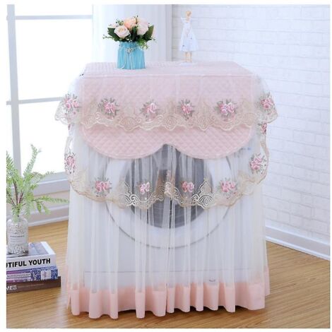 Housse de protection anti-poussière pour lave-linge séchant - 60 x 60 x 85 cm - Rose