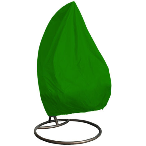 Housse de protection anti-UV et imperméable pour cage d'oiseau ou chaise suspendue – Tissu Oxford 210D argenté vert, dimensions 190 x 115 cm (housse seule, sans accessoires)-lsw