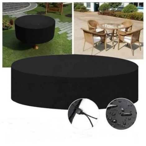 Housse De Protection Anti-UV Imperméable Bâche Couverture Rond pour Meubles De Jardin Patio Table 230x110cm