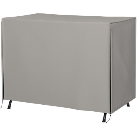 Housse de Protection balancelle de Jardin 3 Places bâche étanche dim. 2,05L x 1,24l x 1,64H m Polyester Gris