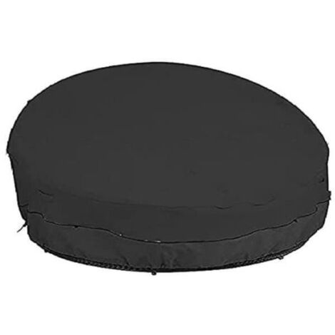 Housse de Protection Canapé-lit Rond Jardin Imperméable Couverture de Lit de Jardin Rond Salon Exterieur Oxford 420D228x83cmNoir