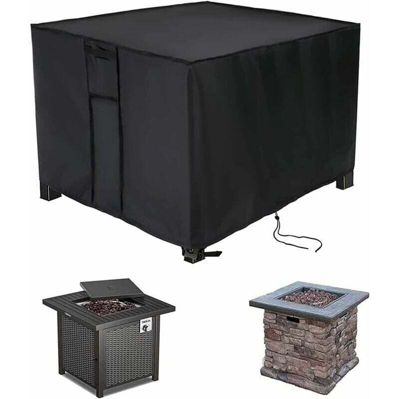 Housse de protection carrée pour brasero - 84 x 84 x 63cm - Imperméable et anti-UV - En tissu Oxford résistant - Pour extérieur