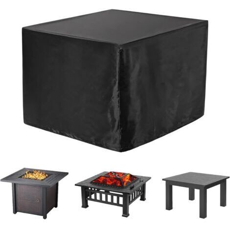 Housse de protection carrée pour table et chaises de patio, 122 x 122 x 74 cm (L x l x H), résistante à l'eau, au vent et aux UV.