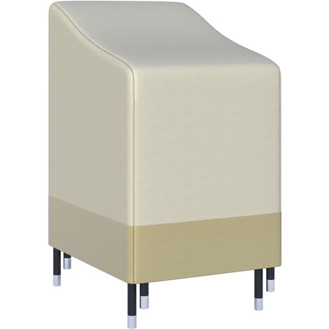 Housse de protection chaises de jardin empilables bâche étanche 70L x 90l x 115H cm oxford haute densité 600D beige café
