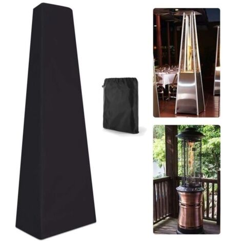 Housse de protection complète pour chauffage de terrasse, Tissu Oxford 210D très résistant pour chauffage pyramidal, 221x61x53 cm