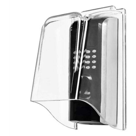 Housse de protection contre la pluie et les intempéries pour sonnette de porte en plastique PC, transparente et étanche