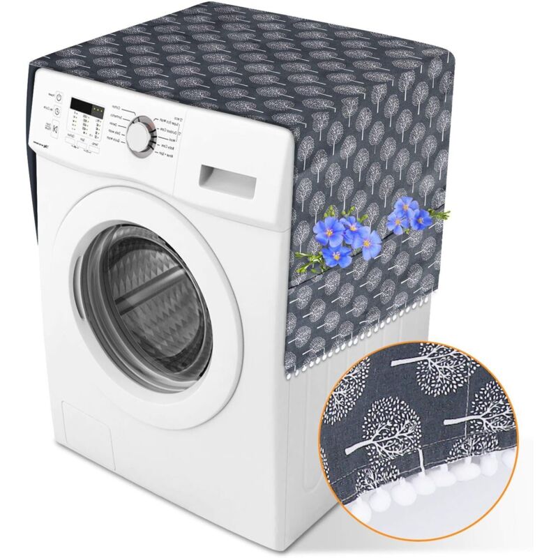 Housse de Protection, Couvercle Anti-poussière Polyvalent, Housse de Protection avec Poches de Rangement latérales pour Lave-Linge Réfrigérateur à