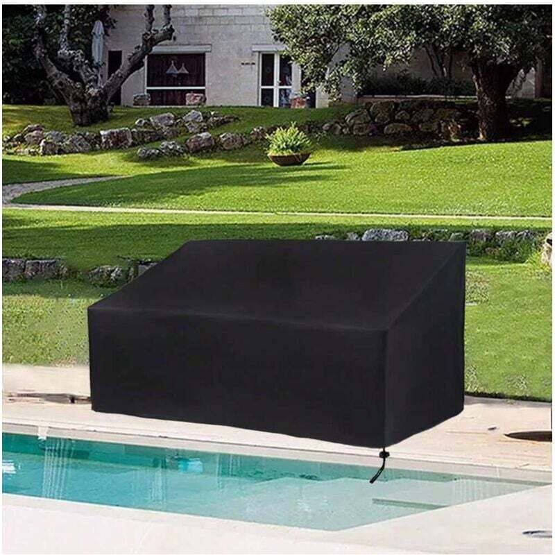 Housse de protection de banc en tissu Oxford 420D, imperméable, imperméable, pour meubles de jardin, canapé, banc de jardin (2 places)