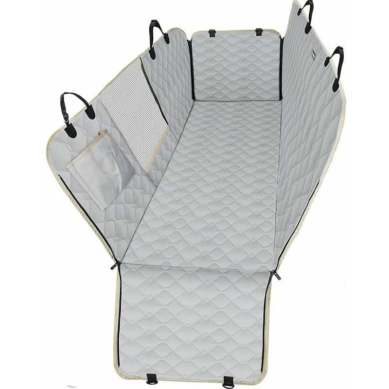 Housse de protection de banquette arrière de voiture, camion ou suv pour chien, 100 % imperméable, avec fenêtre en filet robuste, antidérapante,