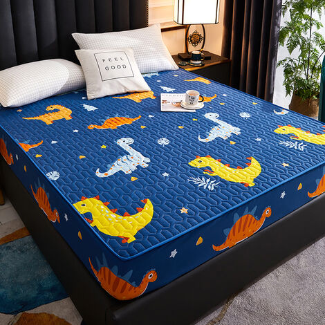 Housse de protection de matelas imperméable, drap épais, imprimé dessin animé antibactérien, 1 pièce,SLN001,90x200x30cm